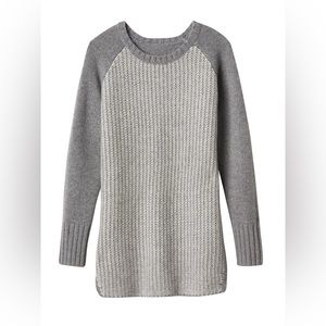 Athleta Grey/White Cashmere/Wool Sienna Tunic Sweater Size Medium